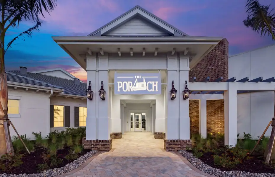 Residents will enjoy The Porch, and onsite restaurant and bar