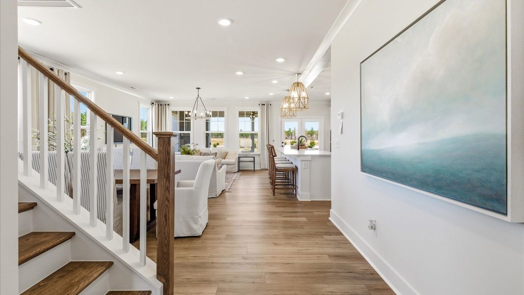 Furnished interior in a model home at Weavers Pointe in Zebulon (Image 7).
