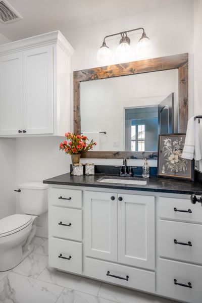 Furnished interior in a model home at Greens Prairie Reserve in College Station (Image 18).