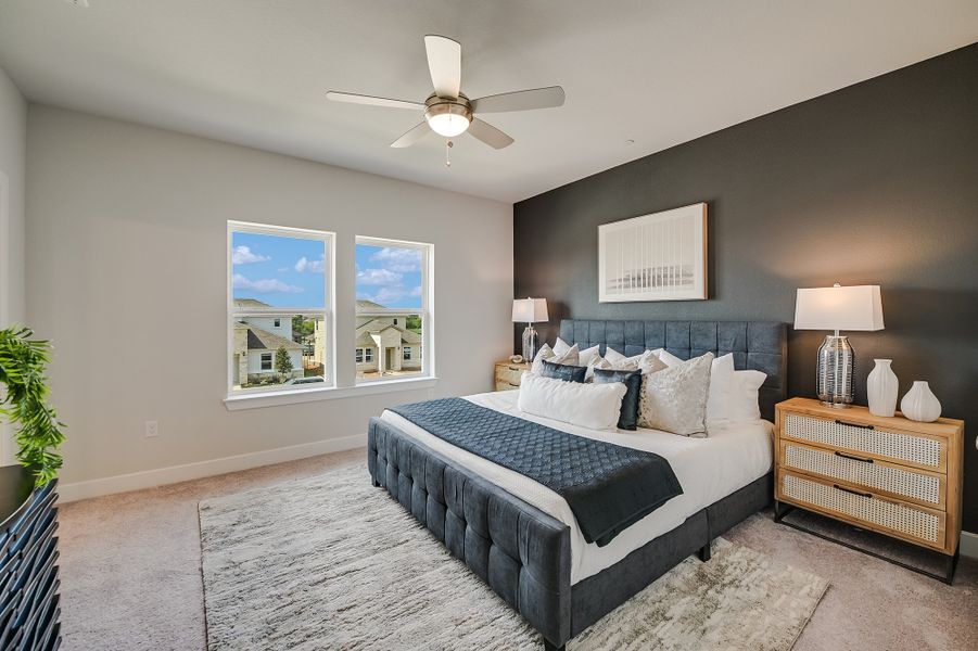 Furnished interior in a model home at Emory Crossing in Hutto (Image 4).