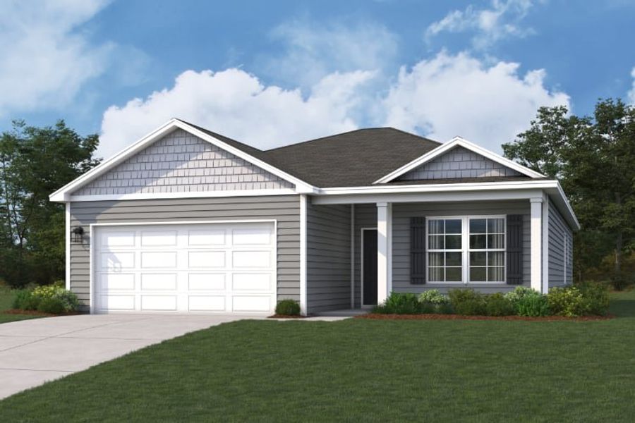 A house with a garage. A house with a garage.