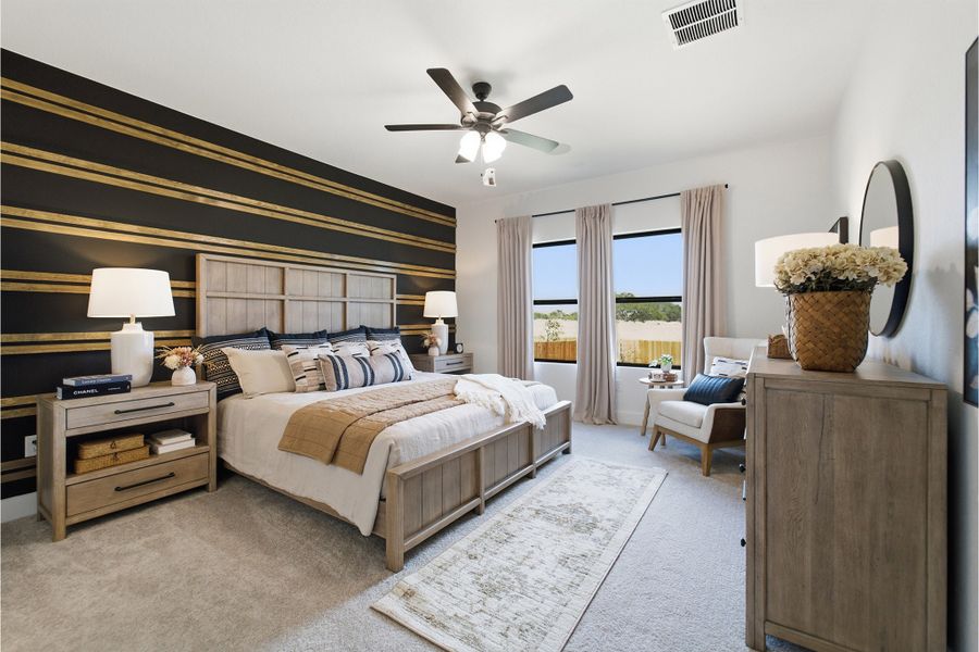 Furnished interior in a model home at Lone Oak in San Antonio (Image 25).