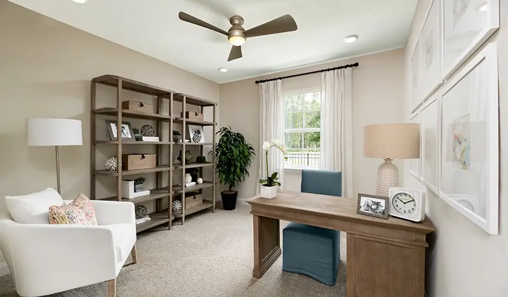 Furnished interior in a model home at Oakwood Estates in Green Cove Springs (Image 8).