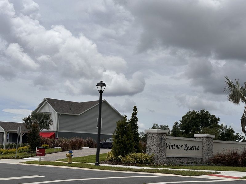A charming home with lush landscaping in Vintner Reserve by Beazer Homes (Clermont, FL).