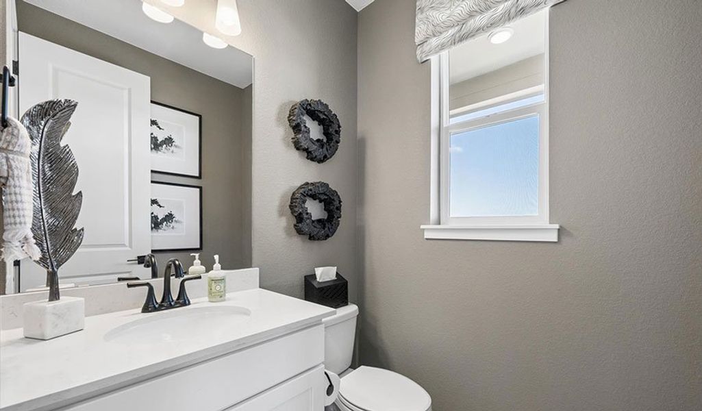 Furnished interior in a model home at The Duos at Looking Glass in Parker (Image 37).
