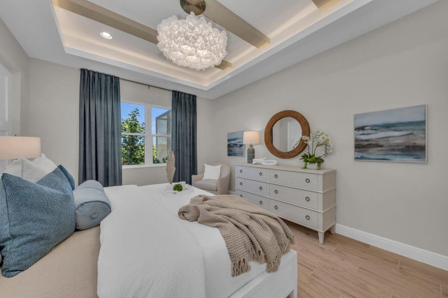 Furnished interior in a model home at Reflection Villas at Watercolor Place in Bradenton (Image 124).