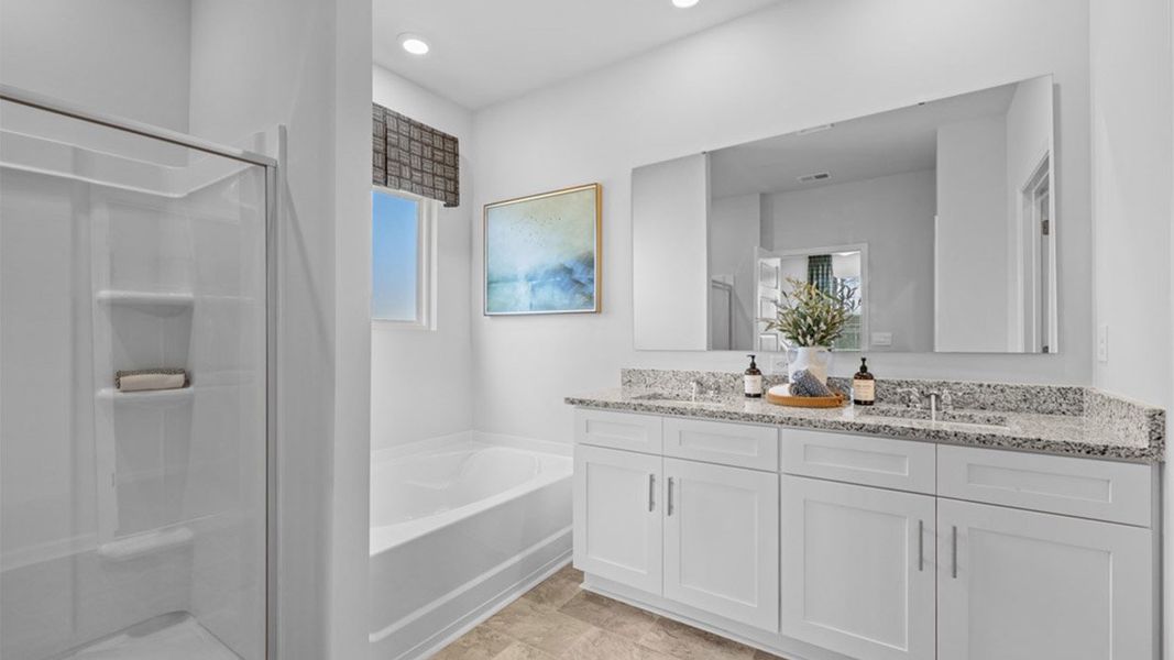 Furnished interior in a model home at Garden Lakes in Hampton (Image 8).