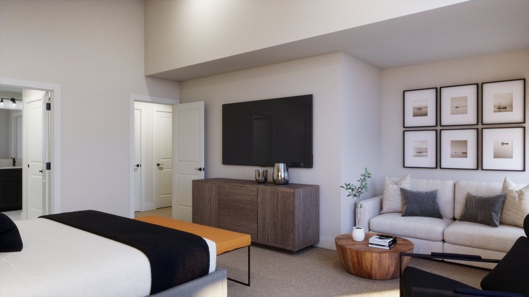 Furnished interior in a model home at Hillcrest Creek in Arvada (Image 13).