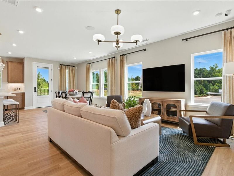 Furnished interior in a model home at Southbridge in Fort Mill (Image 16).