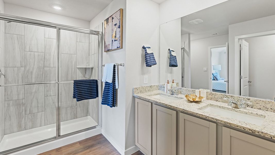 Furnished interior in a model home at Royal Oak South in Corpus Christi (Image 24).