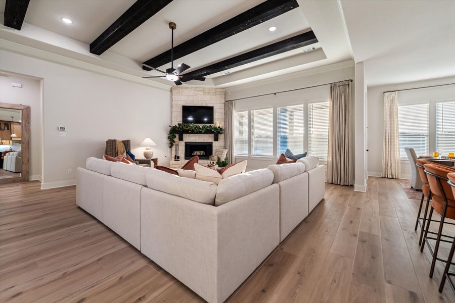 Furnished interior in a model home at Grayson Ridge in Van Alstyne (Image 42).