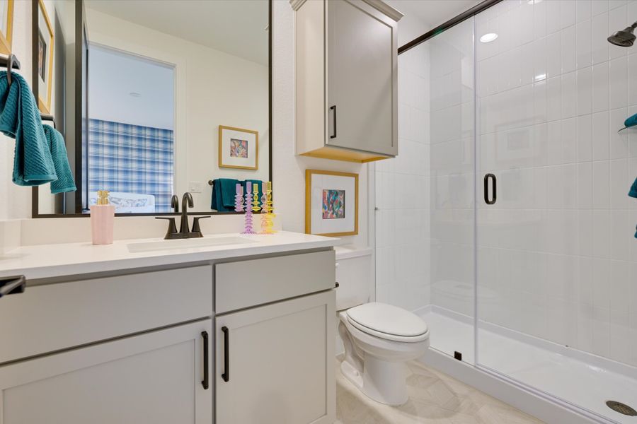 Furnished interior in a model home at Leander Estates in Leander (Image 50).