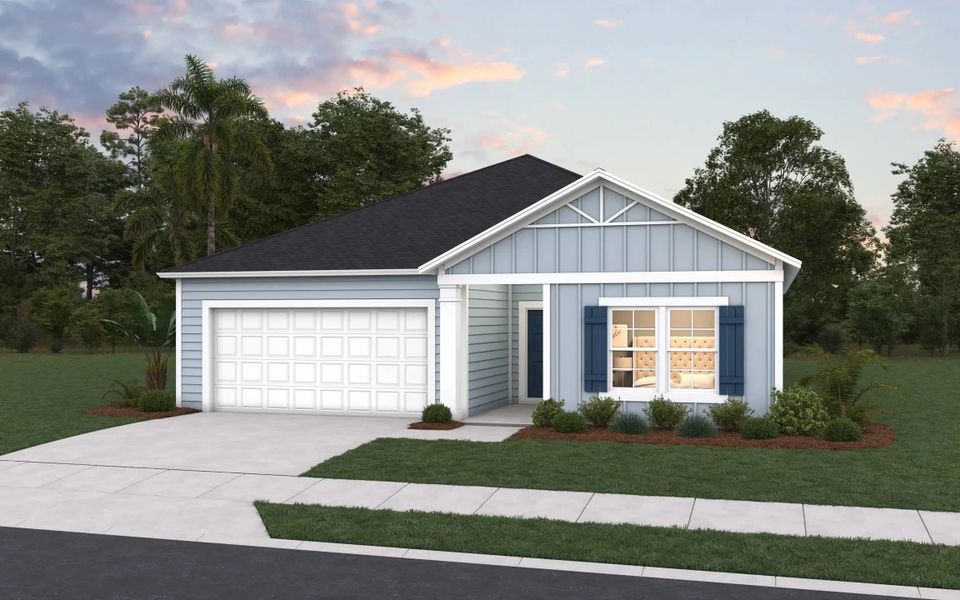 Front exterior of a home in the Hyland Trail 50' community, located in Green Cove Springs, FL (Image 17).