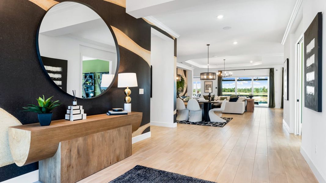 Furnished interior in a model home at Esplanade at Wellen Park in Englewood (Image 25).