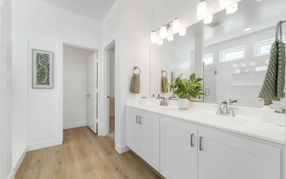 Furnished interior in a model home at Rancho Santa Rosa in Maricopa (Image 26).