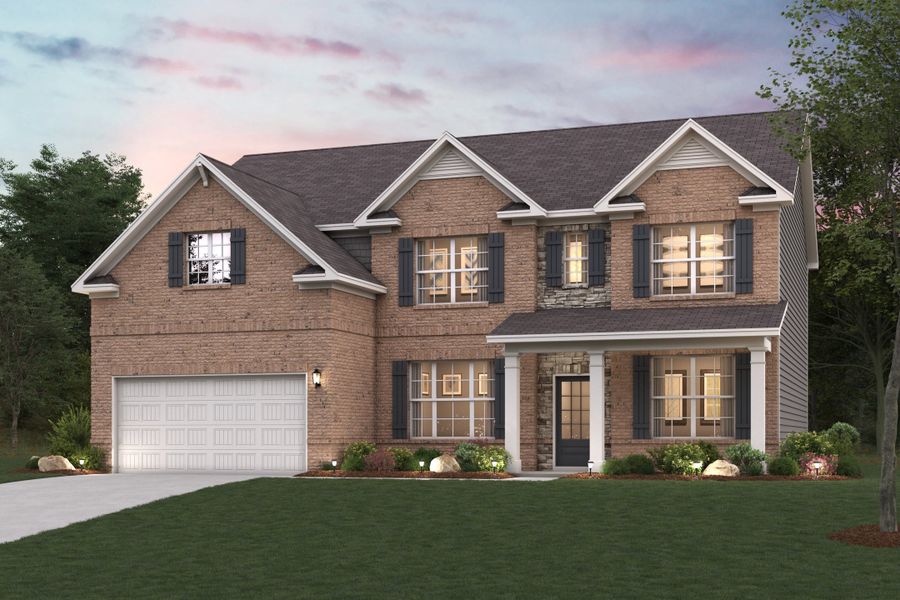 A large brick house.