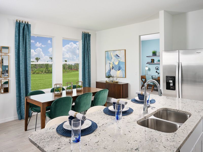 Furnished interior in a model home at The Meadow at Crossprairie Bungalows in St. Cloud (Image 6).