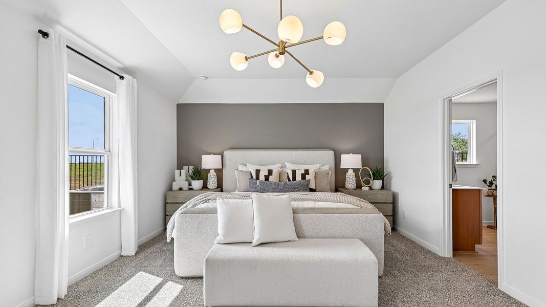 Furnished interior in a model home at Revelry in Del Valle (Image 29). Furnished interior in a model home at Revelry in Del Valle (Image 29).