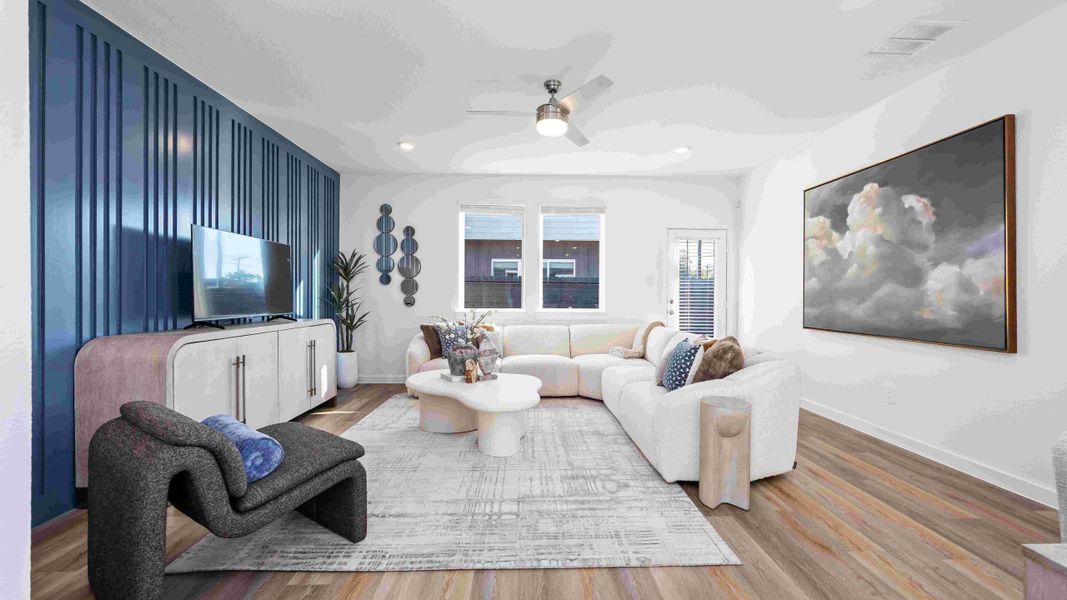 Furnished interior in a model home at Wheatley Oaks in Houston (Image 5).