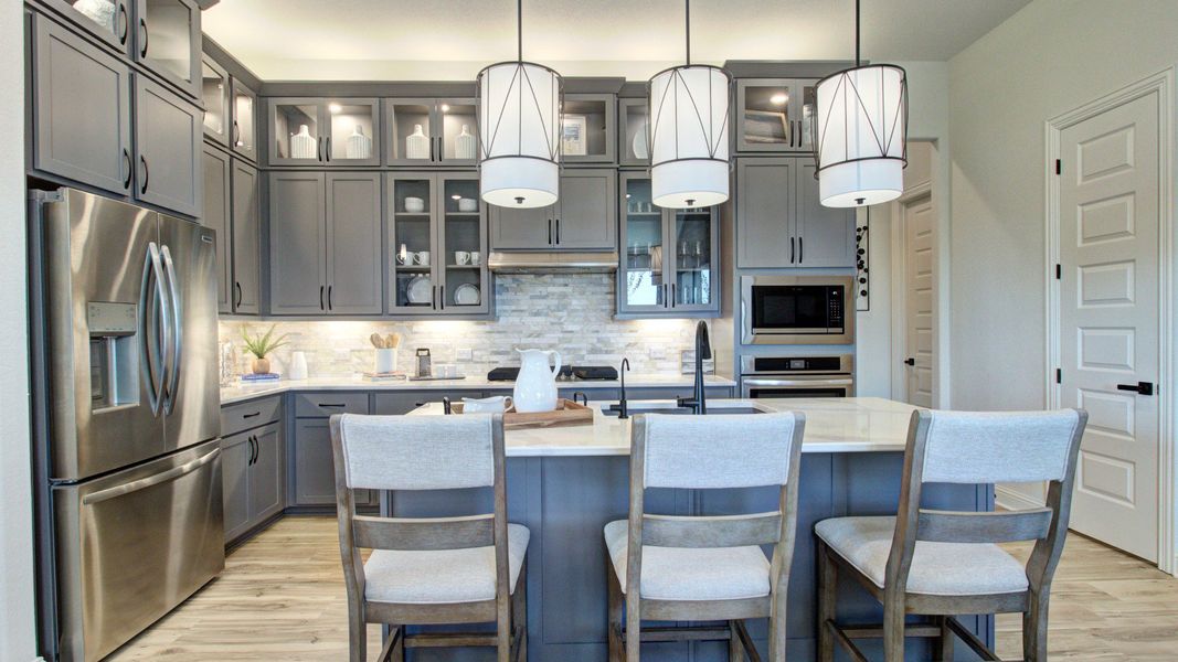Furnished interior in a model home at The Crossvine in Schertz (Image 13).