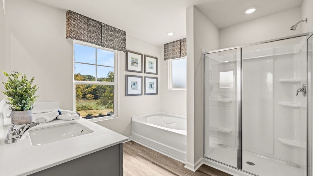 Furnished interior in a model home at Jackson Landing in Jefferson (Image 27).