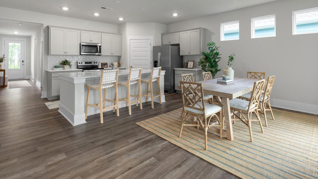 Furnished interior in a model home at The Grove at Blake Farm in Wilmington (Image 24).