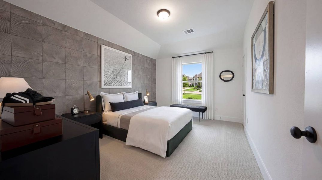 Furnished interior in a model home at Brookfield in Melissa (Image 37).