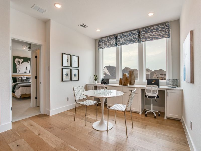 Furnished interior in a model home at Windsong Ranch 61' Series in Prosper (Image 33).