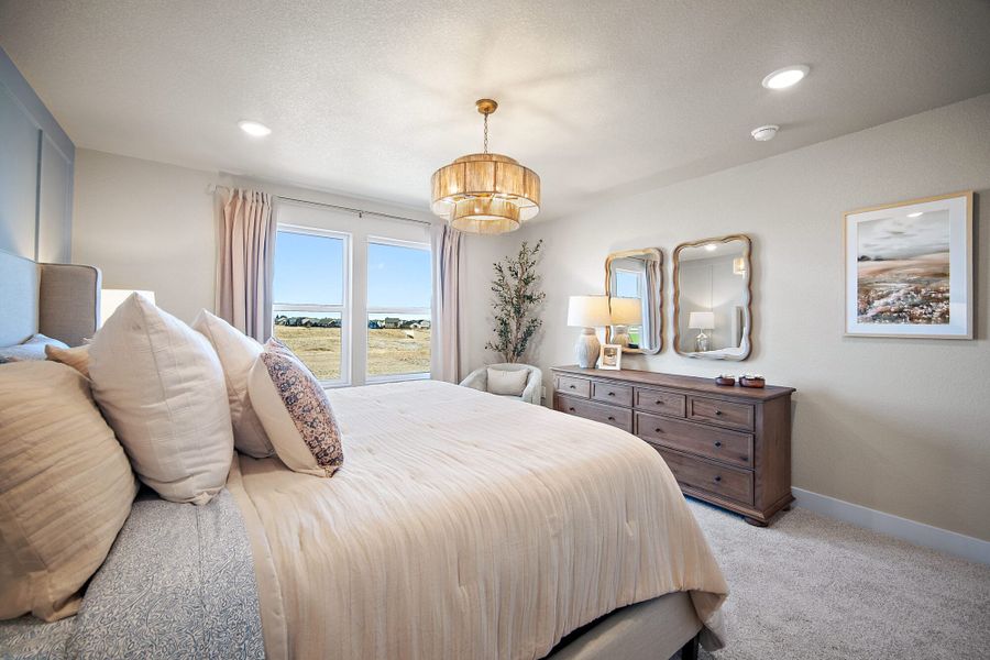 Furnished interior in a model home at Aspen Meadows-4 in Colorado Springs (Image 35).