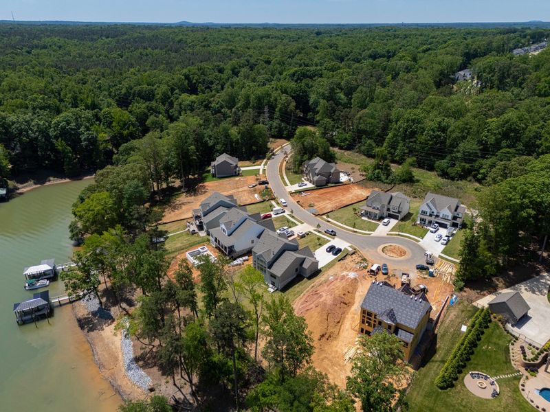 Aerial view of the Lakestone Cove community in Belmont, NC, showing layout and nearby surroundings (Image 11).