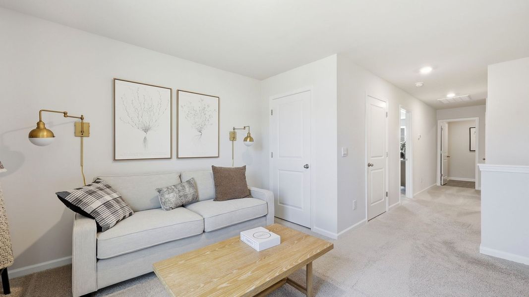 Furnished interior in a model home at Carter Ridge in Greenville (Image 23).