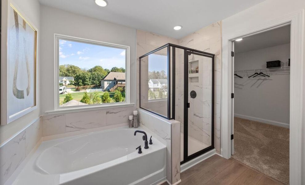 Furnished interior in a model home at Pisgah Park in Kernersville (Image 27).