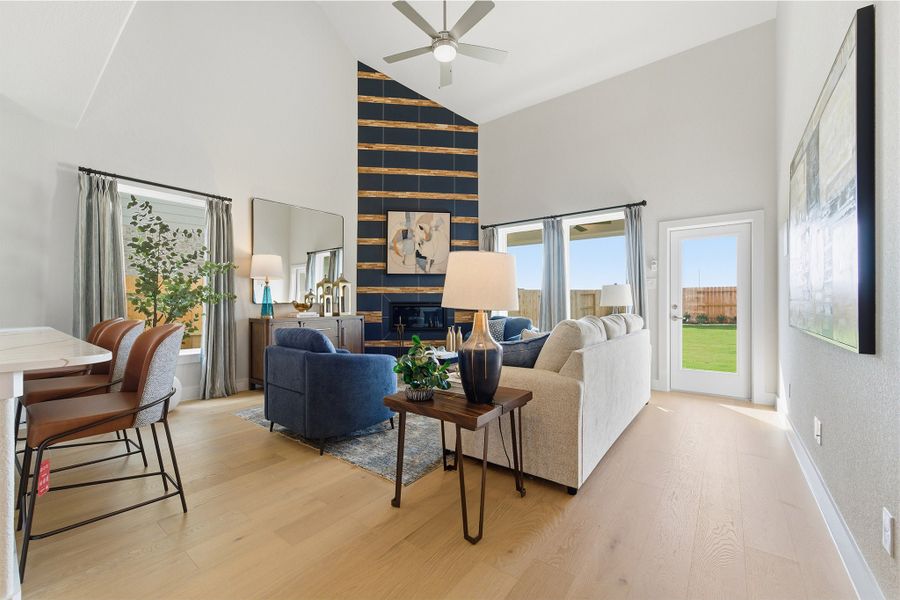 Furnished interior in a model home at Wildrye in Waller (Image 38).