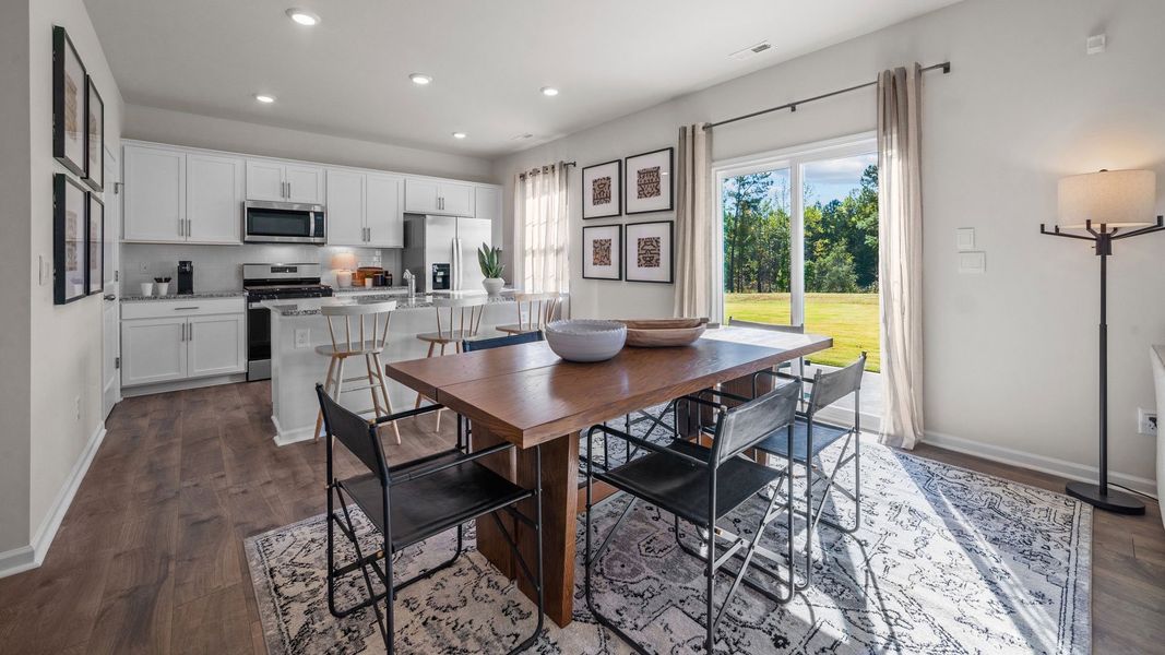 Furnished interior in a model home at Bedford Place in Wilson (Image 22).