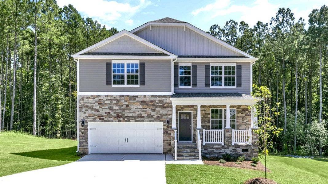 Front exterior of a home in the McKay Place community, located in Lillington, NC (Image 2).