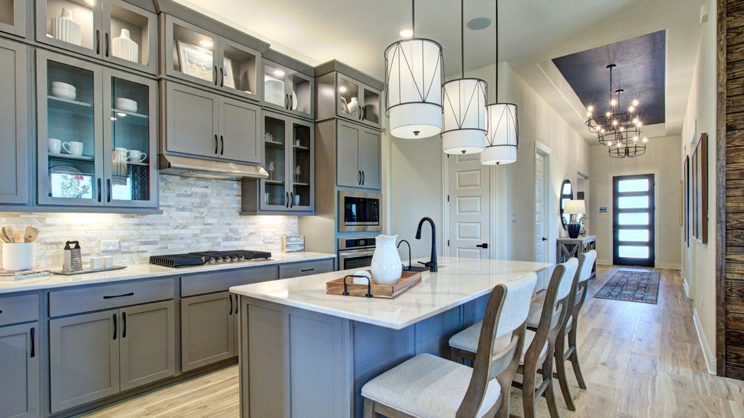 Furnished interior in a model home at The Crossvine in Schertz (Image 14).