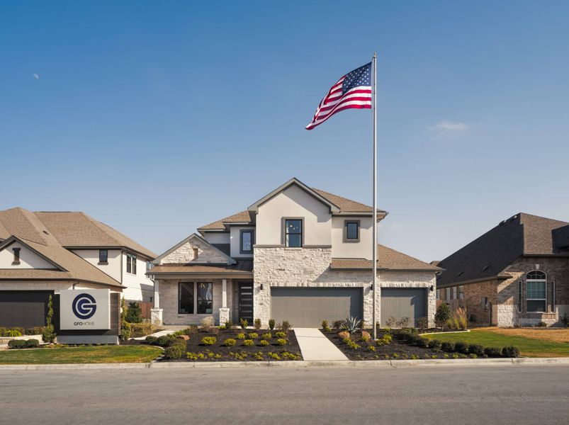 Front exterior of a home in the The Grove at Blackhawk community, located in Pflugerville, TX (Image 1). Front exterior of a home in the The Grove at Blackhawk community, located in Pflugerville, TX (Image 1).