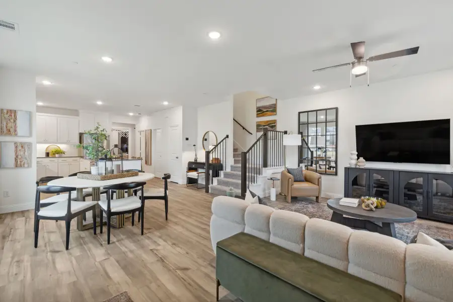 Furnished interior in a model home at Twin Creeks Watters in Allen (Image 6).