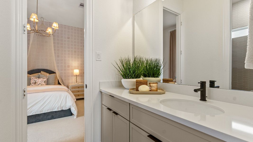 Furnished interior in a model home at Sundance Cove in Crosby (Image 30).