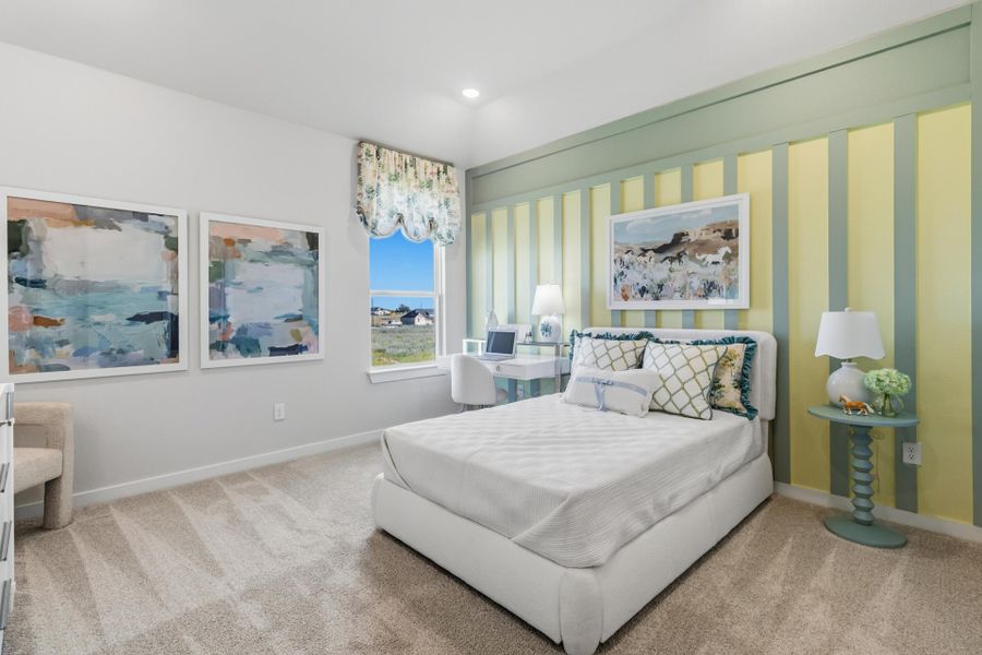 Furnished interior in a model home at Villas Las Flores in Floresville (Image 29).