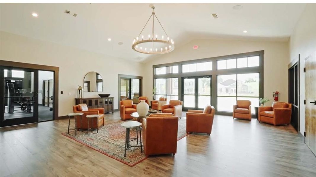 Furnished interior in a model home at Townes at Tap Root Farms in Fletcher (Image 31).