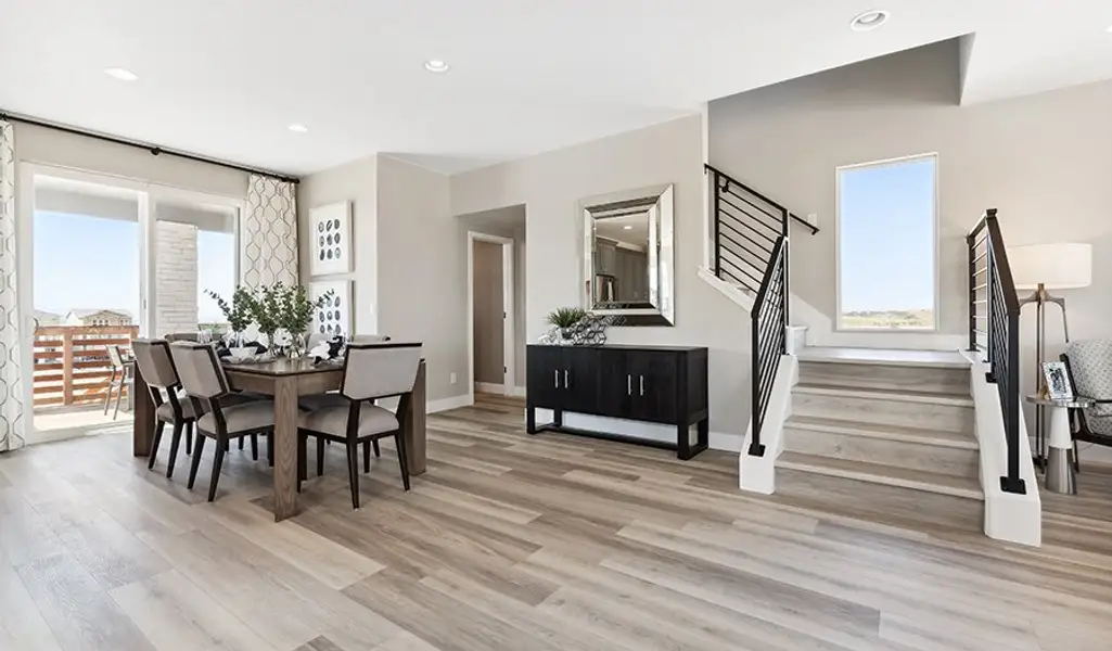 Furnished interior in a model home at The Summit at Meridian in Englewood (Image 18).