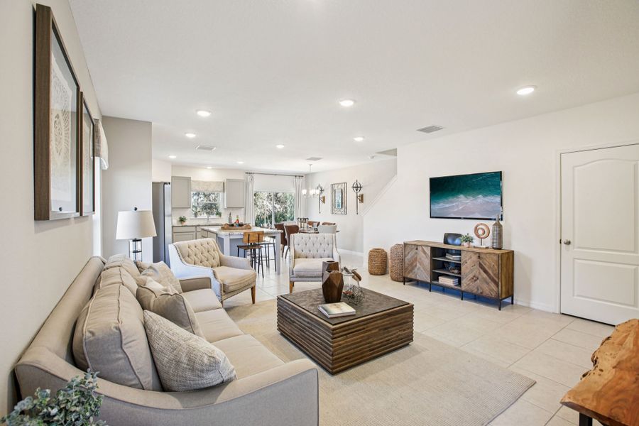 Furnished interior in a model home at Oak Creek Preserve in Lakeland (Image 6).