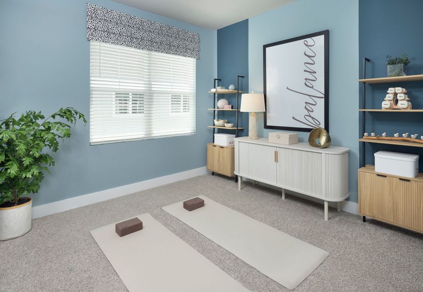 Furnished interior in a model home at Persimmon Place - Townhomes in Wesley Chapel (Image 19).