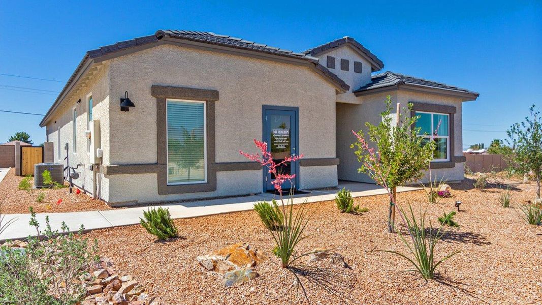 Front exterior of a home in the Casas del Cerrito community, located in Tucson, AZ (Image 3).