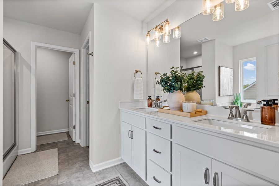 Furnished interior in a model home at Carter Grove in Cartersville (Image 20).