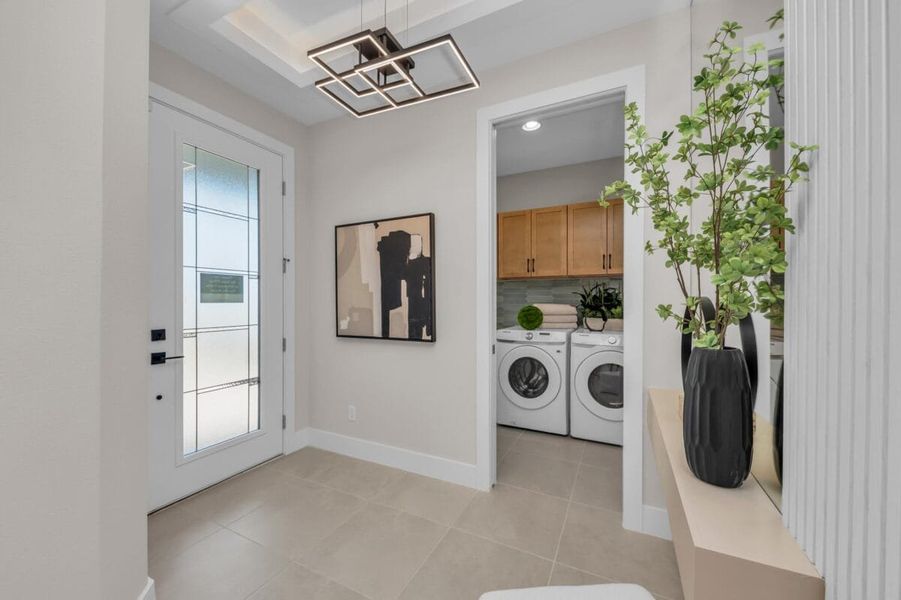 Furnished interior in a model home at Reflection Villas at Watercolor Place in Bradenton (Image 94).