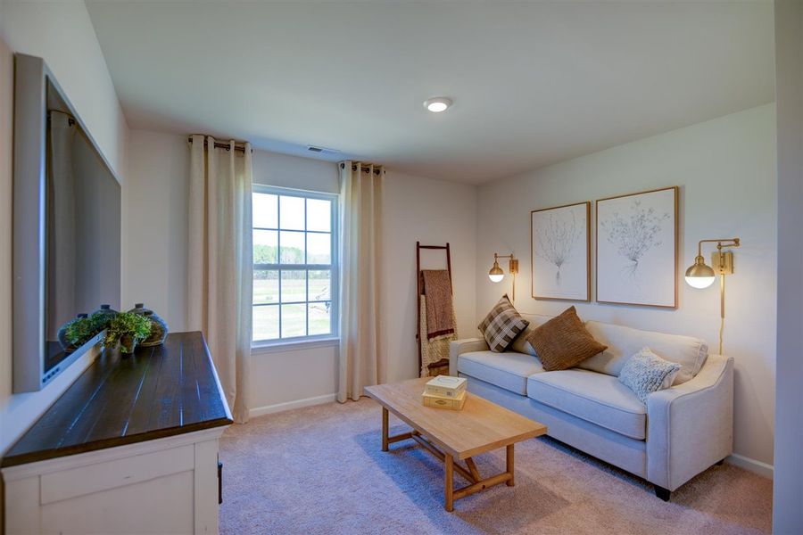 Furnished interior in a model home at Corinth Village in Greensboro (Image 13).