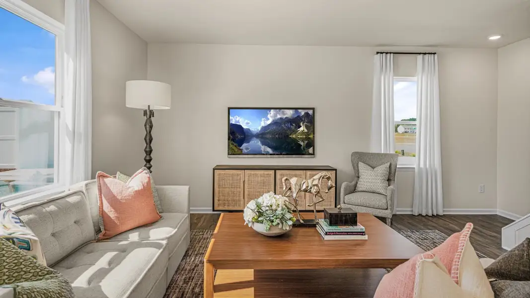 Furnished interior in a model home at Cross Creek in Spring Lake (Image 5).