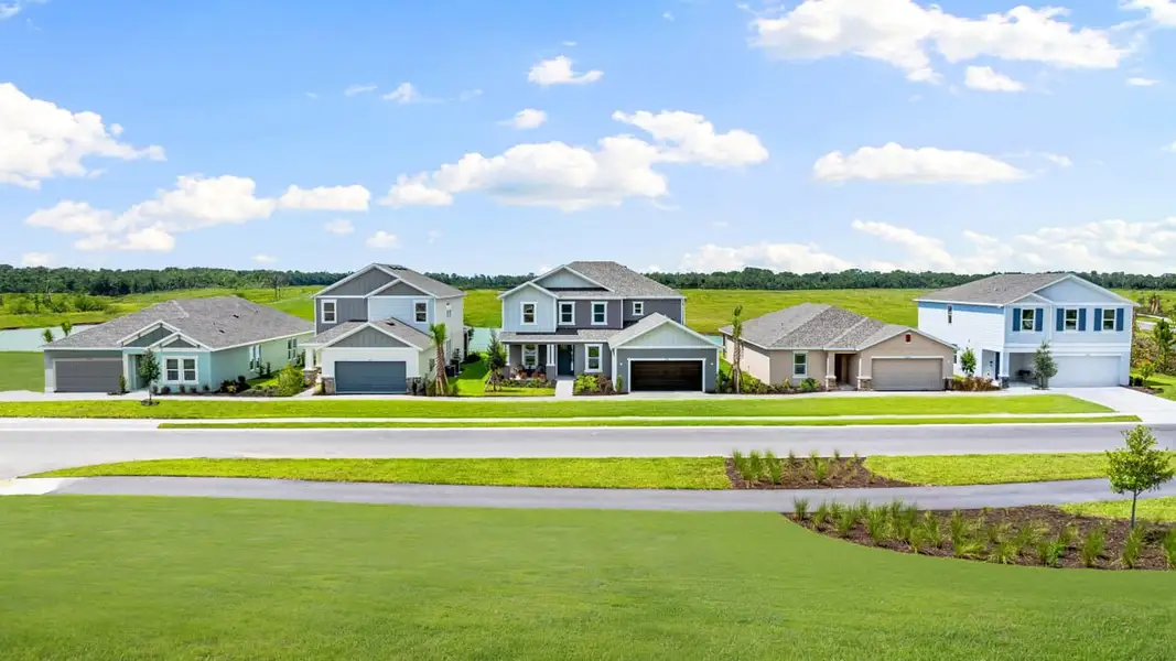 Front exterior of a home in the Firethorn community, located in Parrish, FL (Image 1).